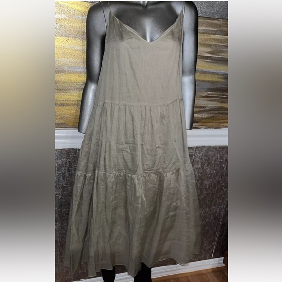 Lafayette 148 New York Hartford Tiered Cotton Midi Sundress MSRP $898 New XL - Picture 3 of 8